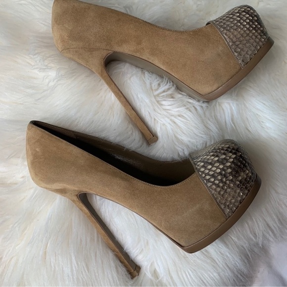 YSL Yves Saint Laurent TribToo Python Cap Toe 105 - Picture 7 of 14